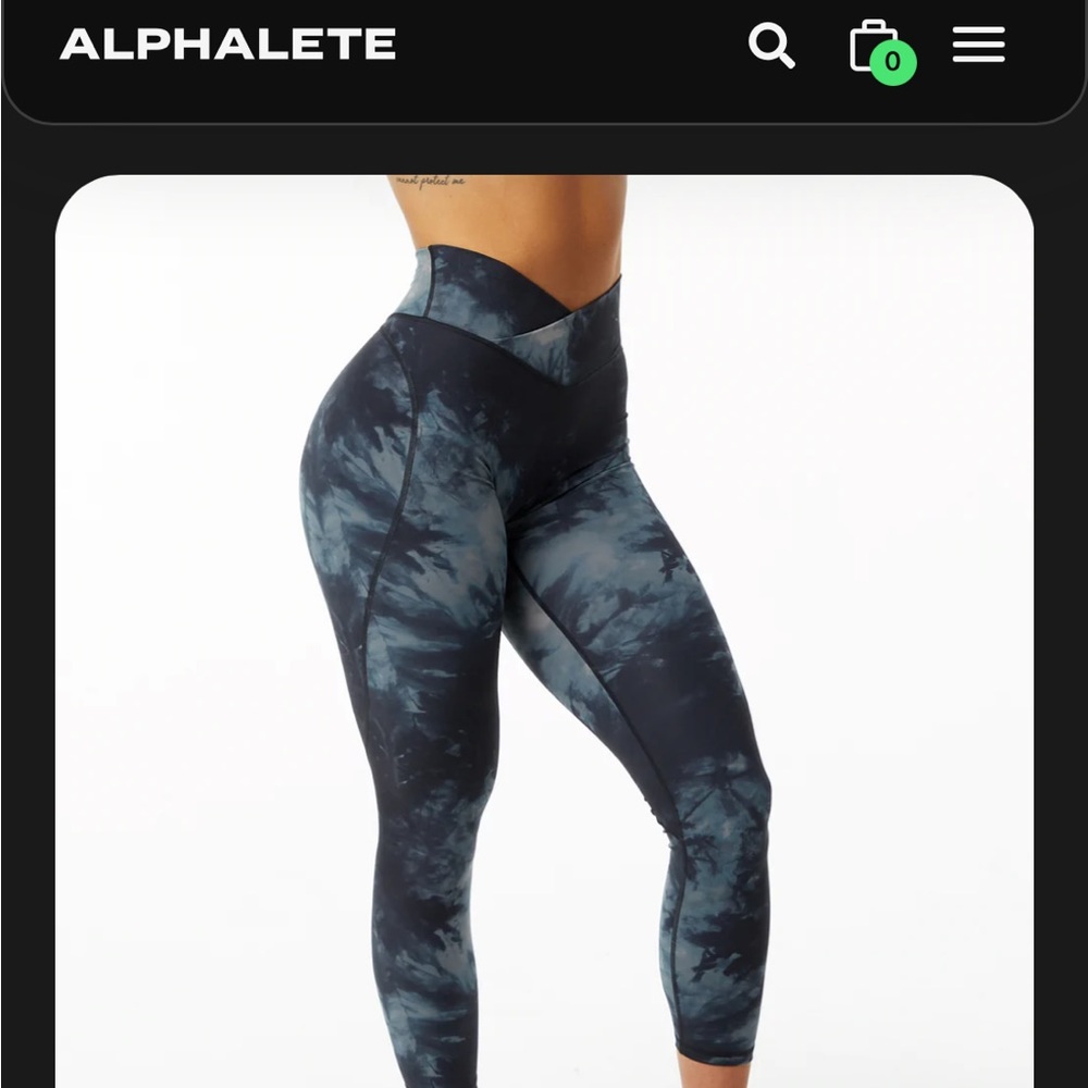 Black oil stain Alphalete Leggings